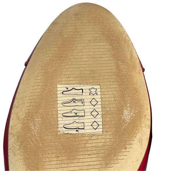Michael Kors Women's Red Leather Dylan Flats Sz 7.5 - Picture 10 of 14
